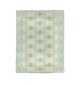 Close-up of the elegant tribal design on a comforter